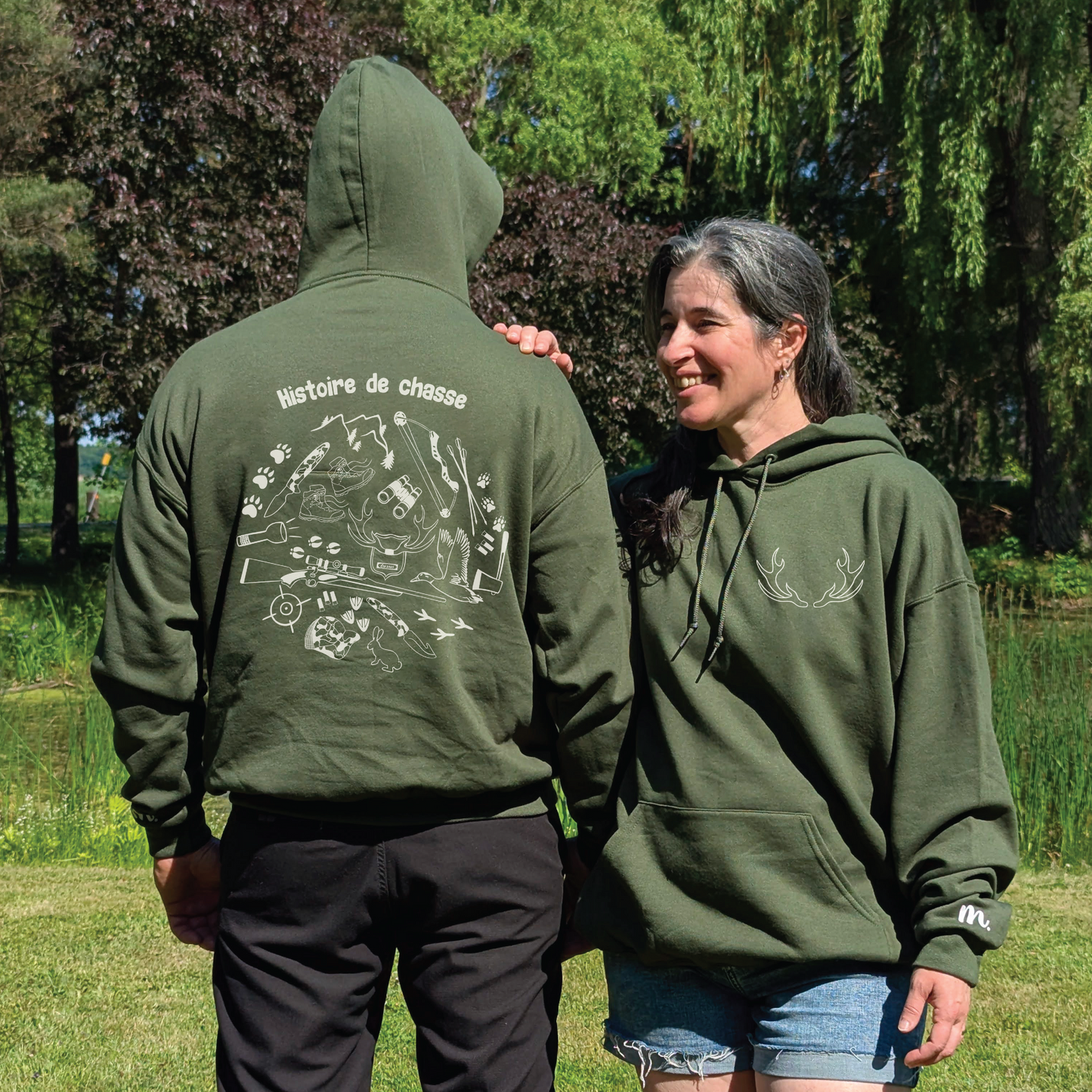 Hoodie chasse | Myrtille design