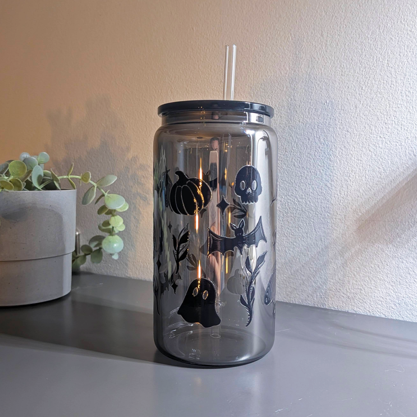 Verre Halloween sombre