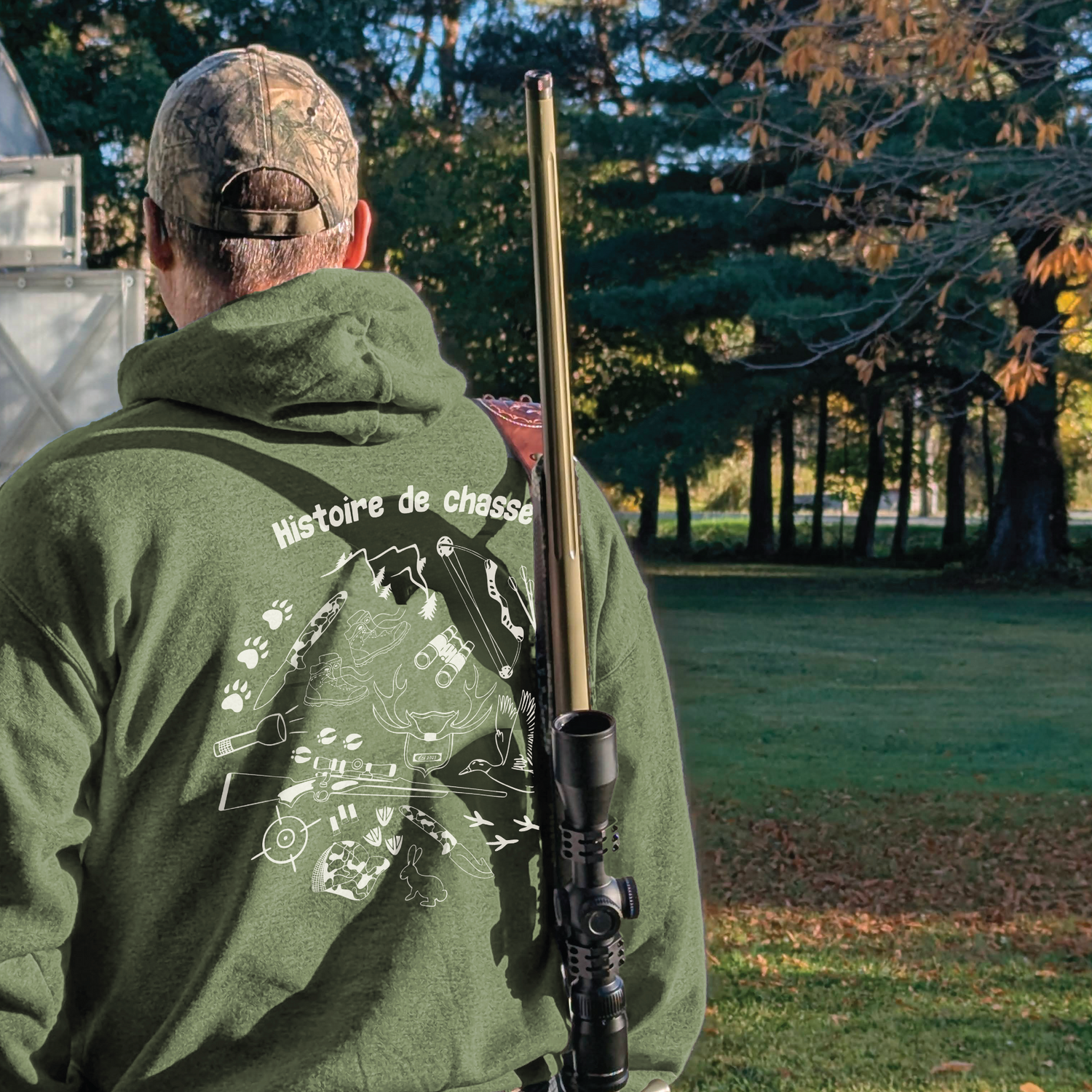 Hoodie chasse | Myrtille design