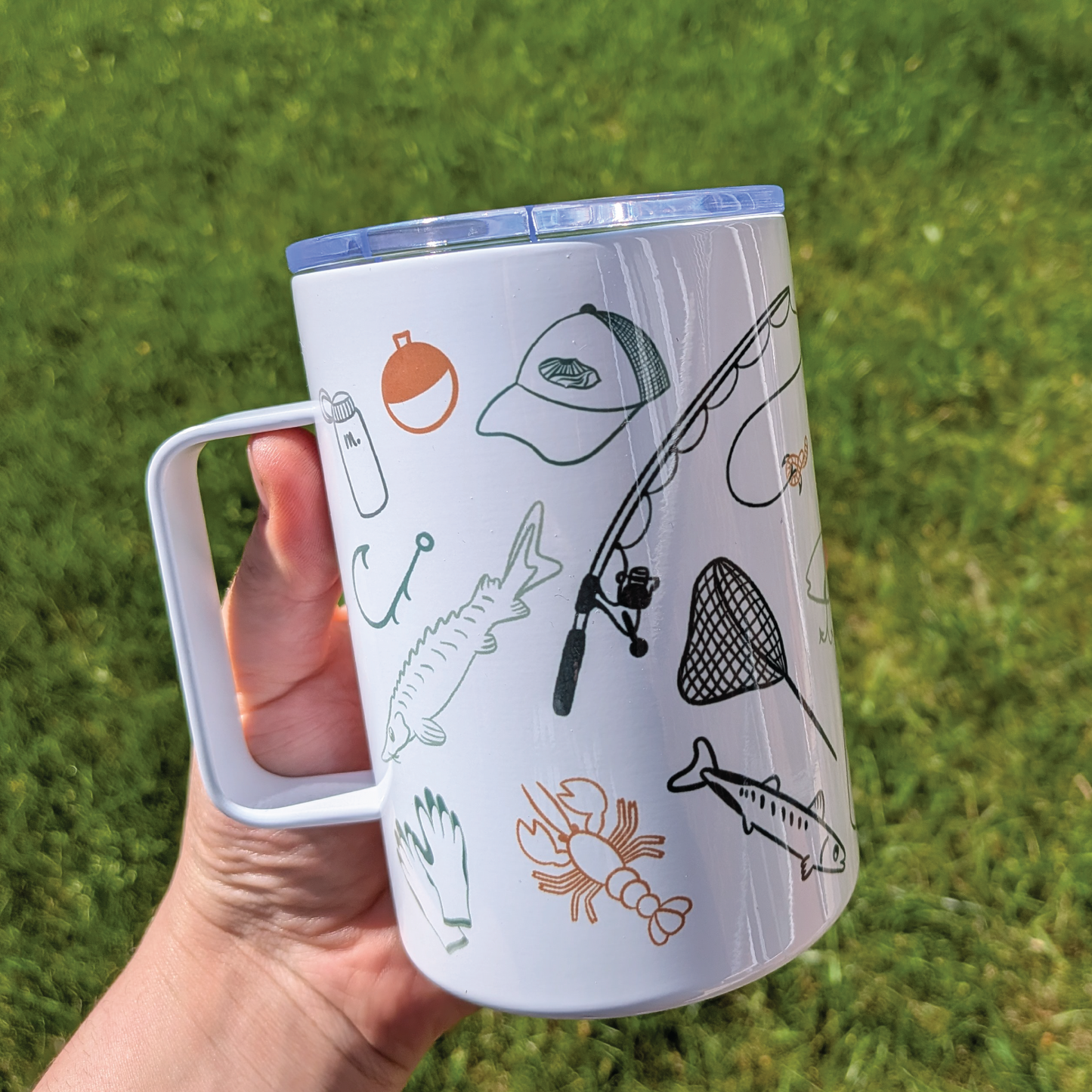 Tasse acier inoxydable double paroi 16oz | Myrtille design