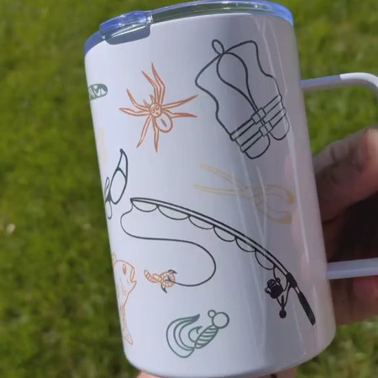 Tasse acier inoxydable double paroi 16oz | Myrtille design